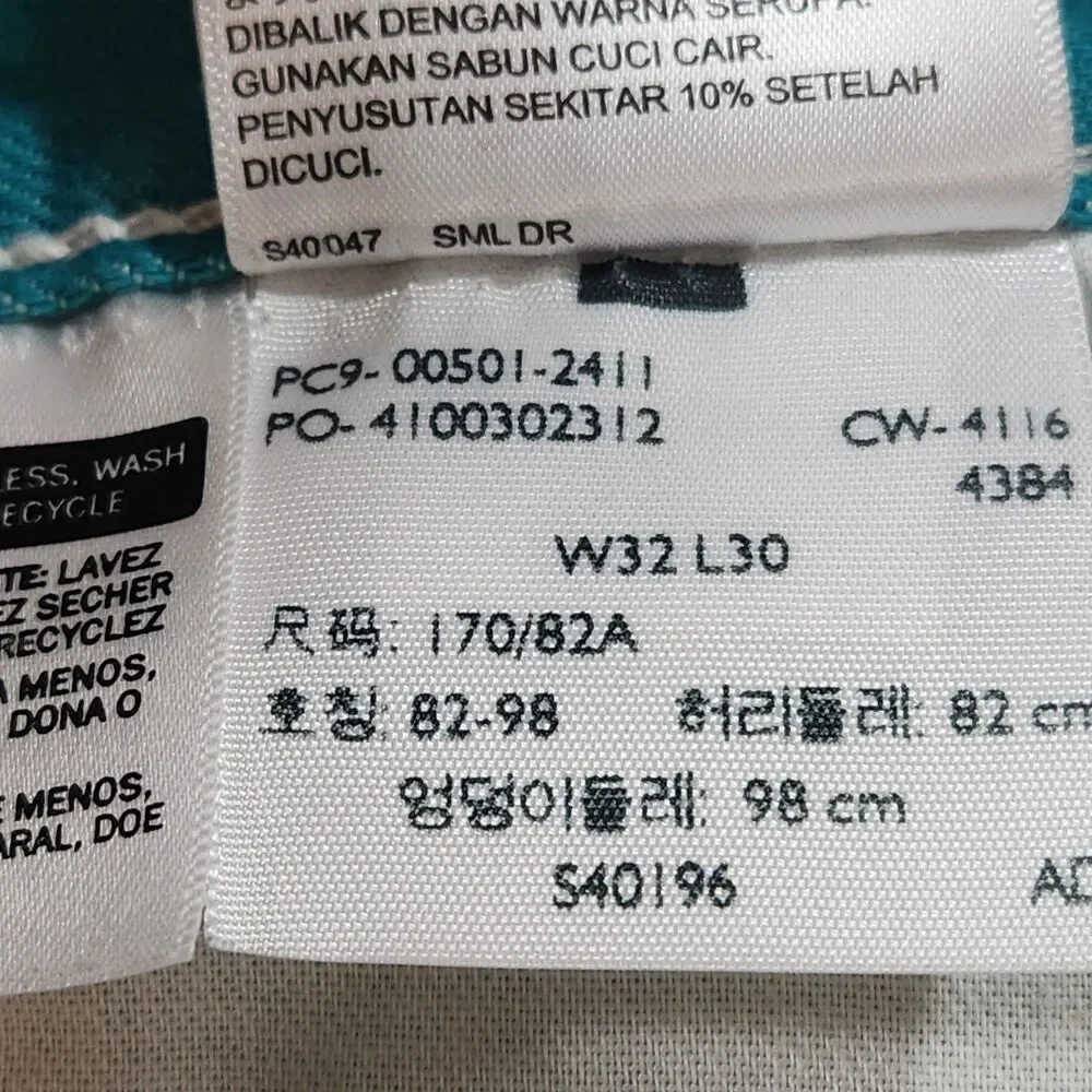 Levi's 501 Mens Jeans Button Fly Straight Leg W32 x L30 Act W29 x L28 Teal Blue - Picture 16 of 16